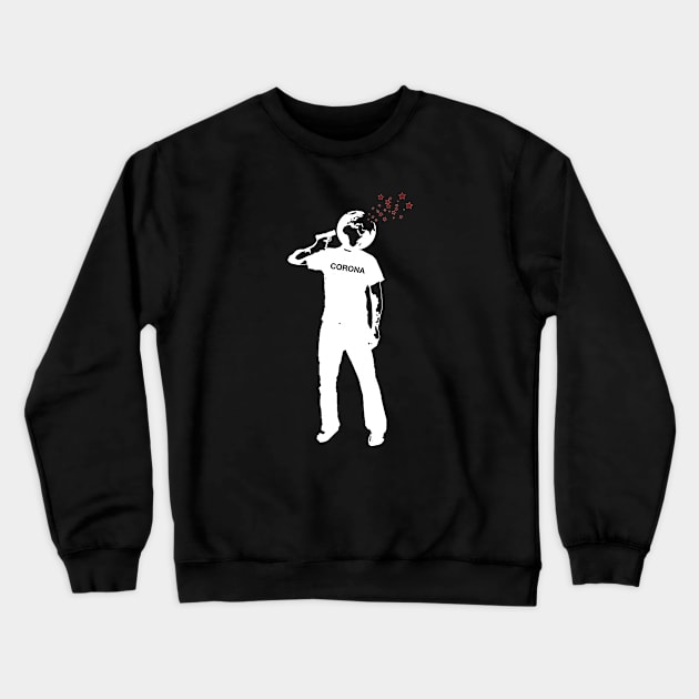 Corona White Street-Artwork Crewneck Sweatshirt by SPAZE